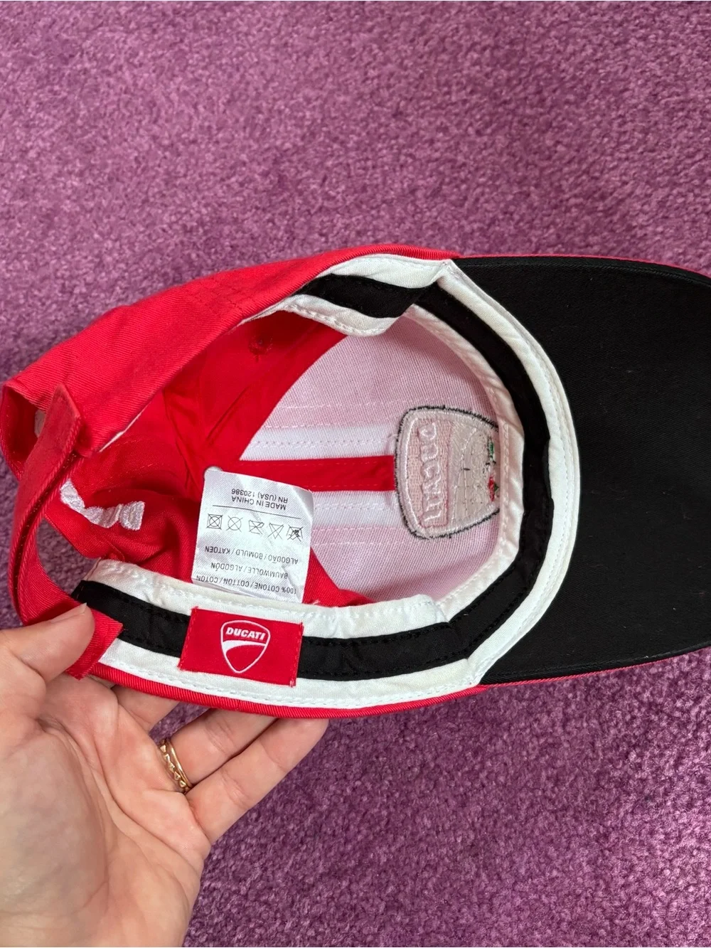 Ducati Corse Red Racing Stripe Cap